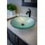 Eden Bath 18'' Green Tempered Glass Circular Bathroom Sink