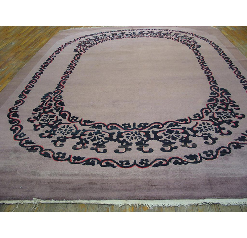 Exquisite Taupe Background Color With Asymmetric Patterns Antique Art Deco Rug