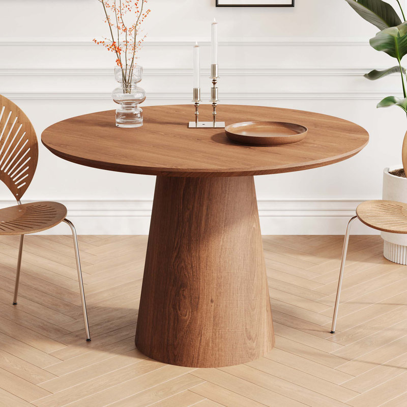 Wooden circular dining table, Walnut