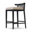 Tullio Upholstered Stool with Solid Wood Frame