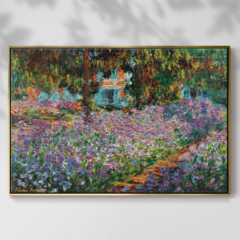 Iris dans le jardin de Monet, 1900 03, H 27 po x l 41 po x P 2 po, Or