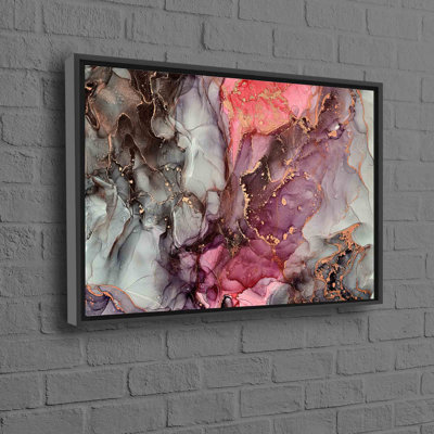 Large Abstract Marble Art on Cotton Canvas Featuring Shimmering Gold Accents for Contemporary Home Wall Decor