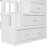 Full Over Twin & Twin Bunk Bed, Wood Triple Bunk Bed With Drawers And Guardrails-108957354