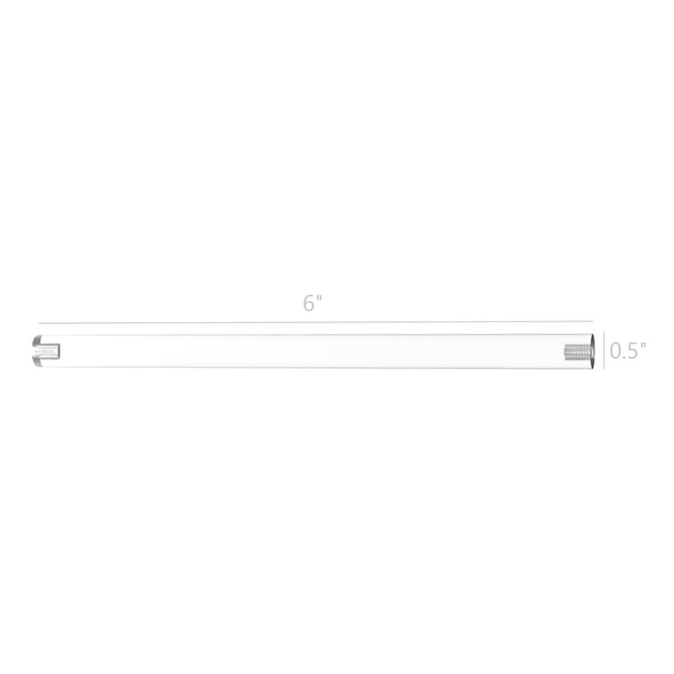 FixtureDisplays 12mm (Nominal-1/2) Diameter x 6 Long M4 Threaded Acrylic  Rod Plexiglass Stick Clear Lucite