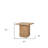 22" Brown Solid Wood Square Block End Table
