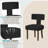 Boucle Lamb T-Shape Dining Chairs Side Chairs (Set of 2)-629725887