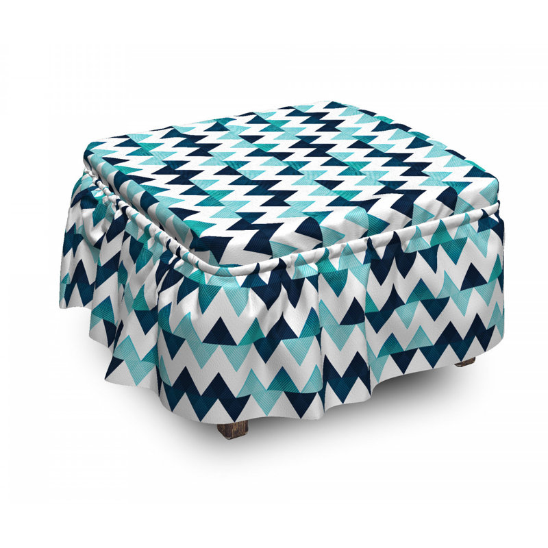 Housse pour repose-pieds zig zag