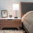 Sarriah Modern Stick Accent Table Lamp with Pull Chain and White Fabric Shade, Brushed Steel-403329833