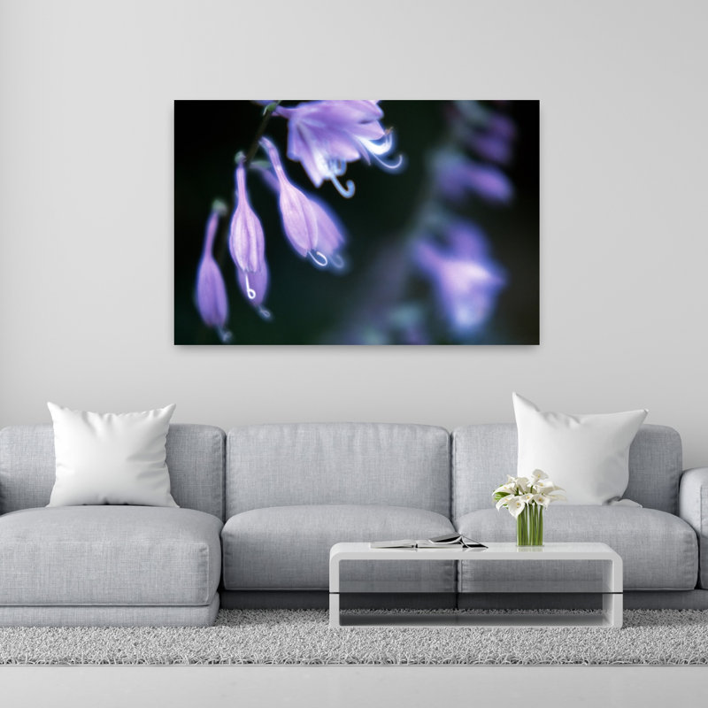 Gros plan sur des fleurs roses délicates et abstraites, art mural contemporain, H 40 po x l 60 po