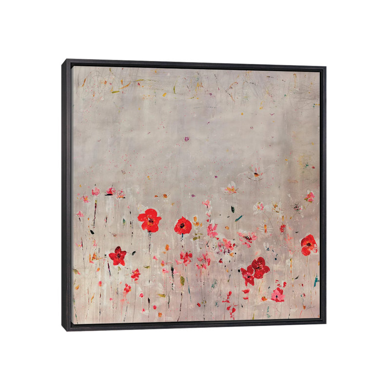 "Dainty" par Julian Spencer, reproduction d’art, Toile avec cadre noir patiné, Pas de tapis, H 26 po x l 26 po x P 1,5 po