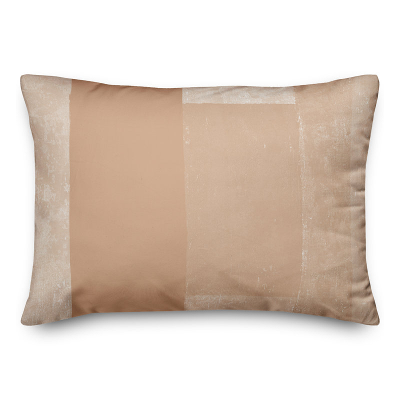  Coussin intérieur / extérieur géométrique, Brun clair