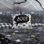 Boo Black Square Throw Cushion With Filling
