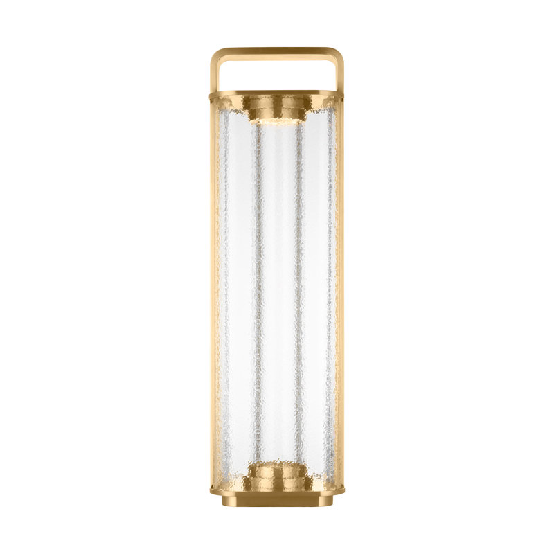Flacara 24 Rechargeable Lantern, Gold, 23.4" H x 7" W x 7" D