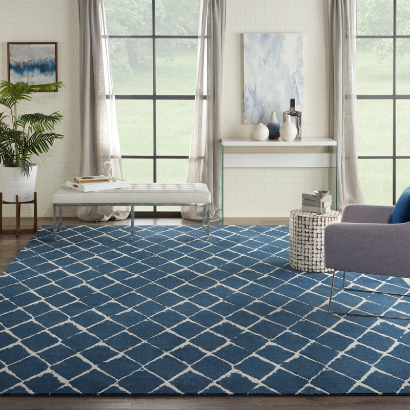 Auton Viscose Geometric Indoor Rug, Rectangle 5'6" x 8'