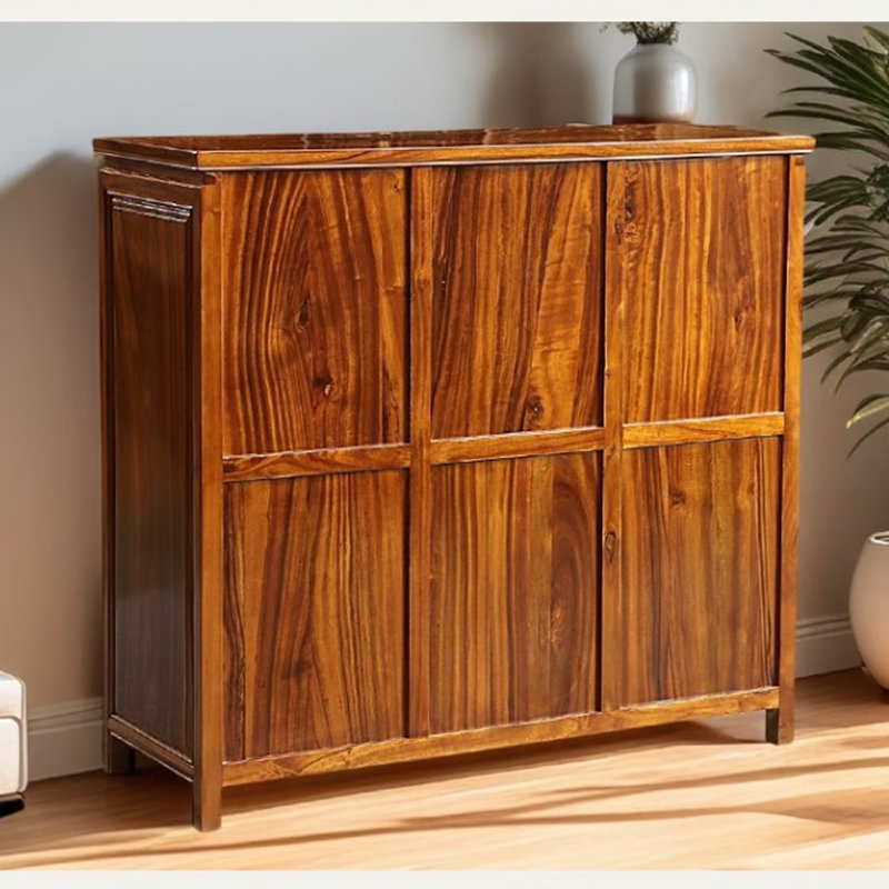 Purely solid wood storage shoe cabinet