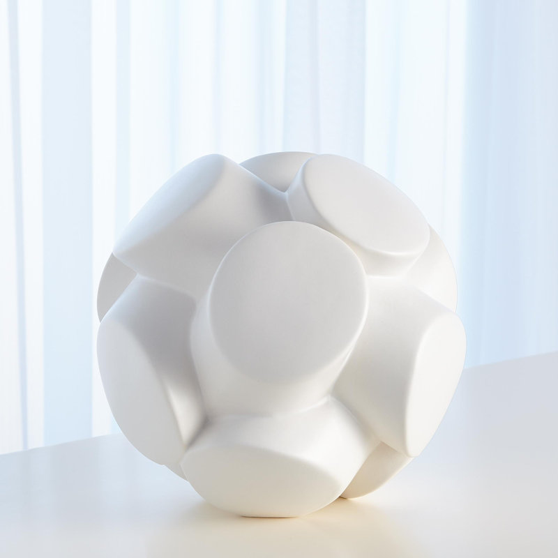 Mayet Handmade Ceramic Abstract Decorative Object, 8" H x 8" W x 8" D