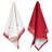 Reindeer And Snowflakes Christmas Kitchen Tea Towels- 26" - Set Of 2