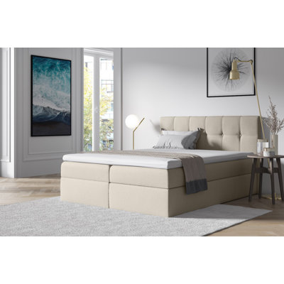 Boxspringbett Cottingham mit Topper und Bettkasten