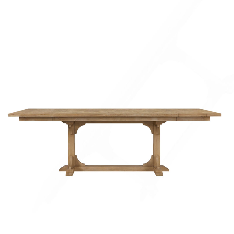 Table à tréteaux à hauteur de comptoir, Beige