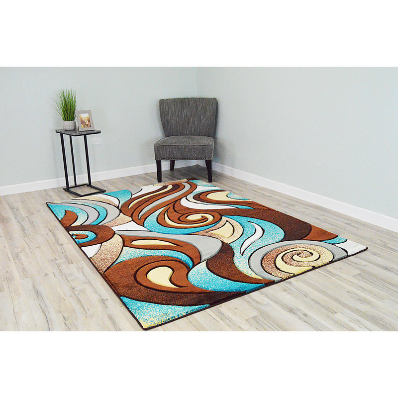 Mccampbell Performance Abstract Indoor Rug, Rectangle 3'9" x 5'3"