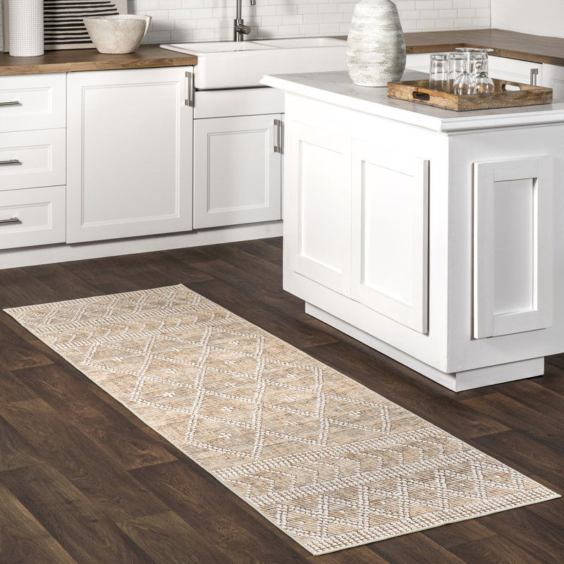 Tapis lavable en machine attna Lattice SplashGuard, Tapis de couloir 2 pi 6 po x 8 pi