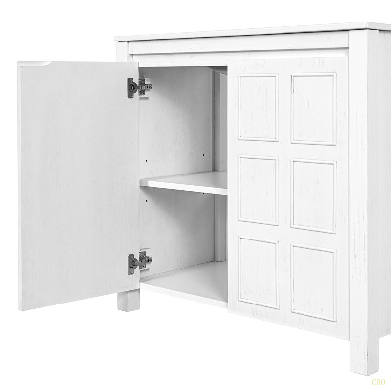Rangement pour meuble-lavabo 36 po avec lavabo en céramique, Blanc antique