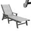 Méridiennes de patio réglables, chaise de piscine moderne mobile HDPE