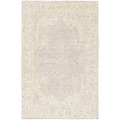 Westchester Hand Knotted Wool Area Rug in Gray