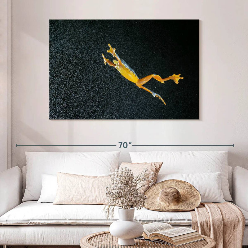 Leaping Leaf Frog, 32" H x 48" W