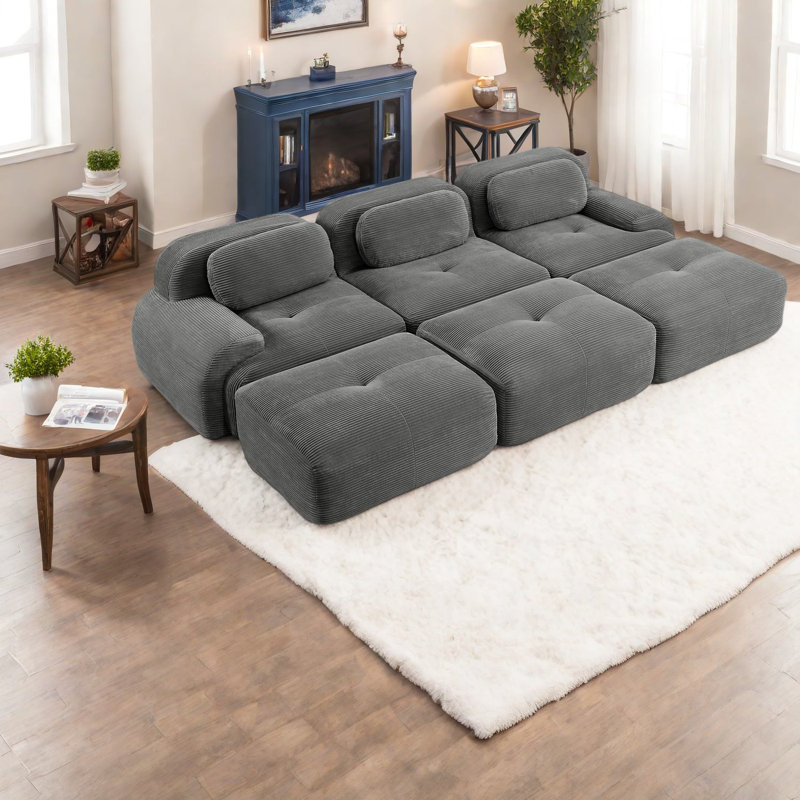 Canapés modulaires gris de qualité supérieure, conception ultra-large pour les salles de cinéma maison