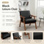 Chaise d'appoint avec revêtement et structure en bois massif, mobilier de salon Mid-Century moderne classique pour sièges supplémentaires-2084197647
