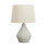 Kennsie 27" Tall Concrete Resin Table Lamp w/ Linen Shade, Light Gray