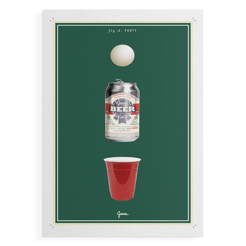 Fig. A: Fête - Impression sur toile seulement - NON-CADRE, H 18 po x l 12 po