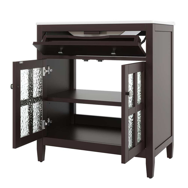 Bathroom Vanity, Dark Brown