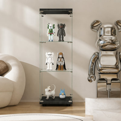 Vitrine à une porte avec 3 tablettes