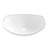 Deervalley 22" X 16" Boat-Shaped Ceramic White Vessel Sink Bathroom Sink With Gold Striped Edges