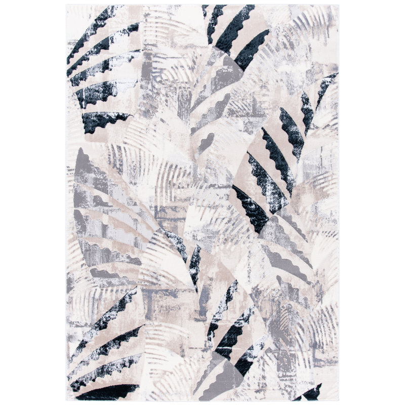 Tapis à performance abstraite Eltingville, Rectangle 4 pi 5 po x 6 pi 5 po