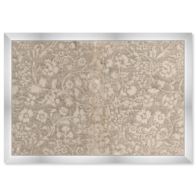 Aesthetic Beige Floral Pattern Canvas by Oliver Gal