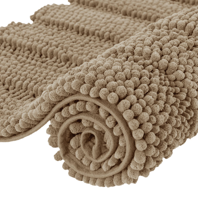 Ashmath Synthetic Non-Slip Bath Rug, 2cm H x 120cm W x 43cm D, Sand