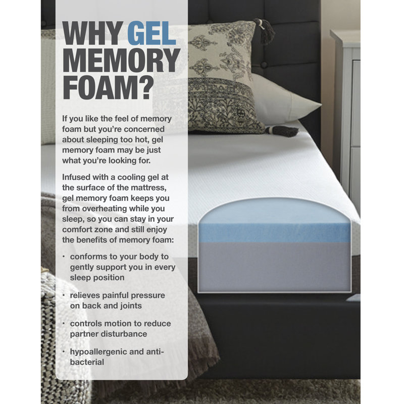 Matelas en mousse viscoélastique gélifiée 14 po Slumber Solutions Renew, Très grand lit, 10"