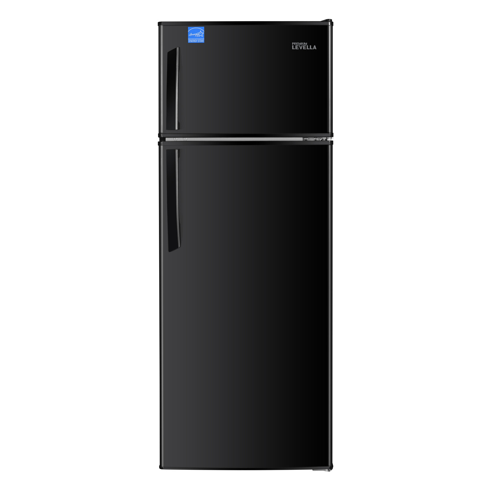 Premium Levella - 7.3 CuFt Top-Mount Refrigerator with Three Door Balconies - Black | Fridge.com