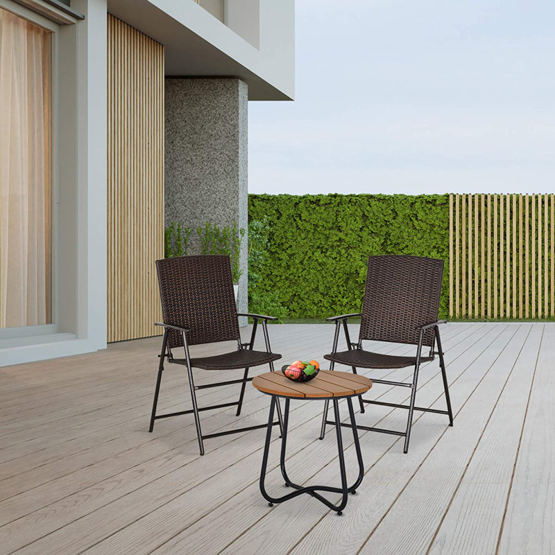 Aalijah Folding Patio Dining Armchair