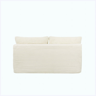 58" Sectional Sofa No Assembly Required Cup Holders Side Pockets for Living Room, Bedroom