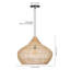 Luminaire suspendu en rotin naturel 1 lumière-108876057