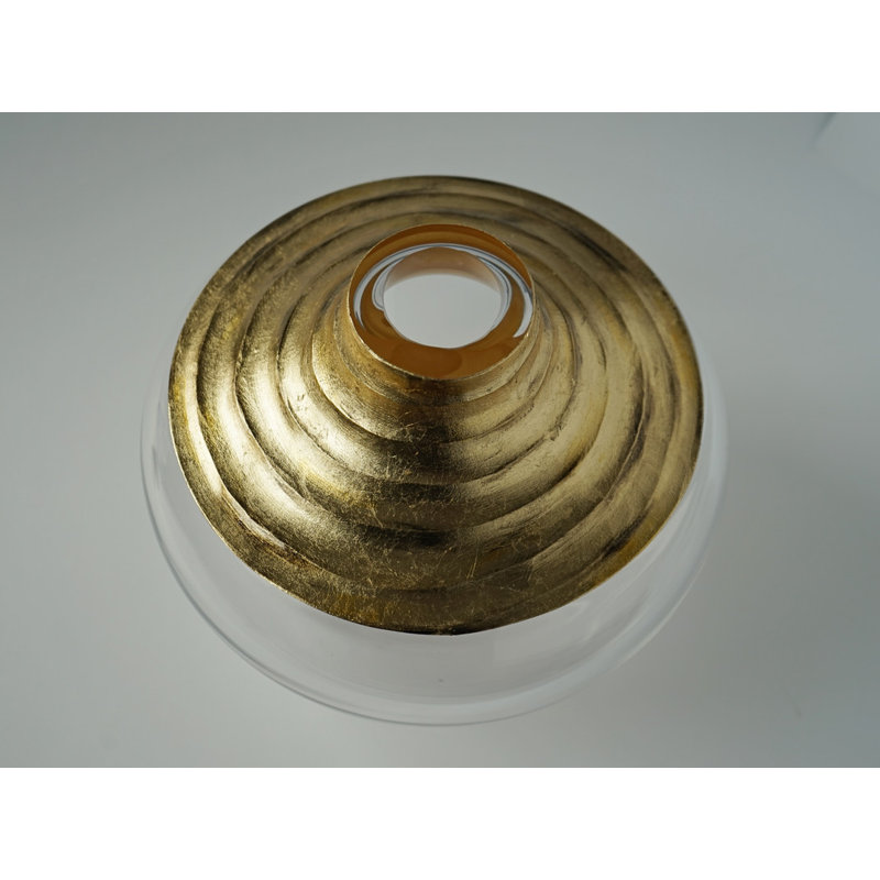Twisted Gold Series Lead Free Crystal Vase 9" X 9" X 9" (4 lbs)