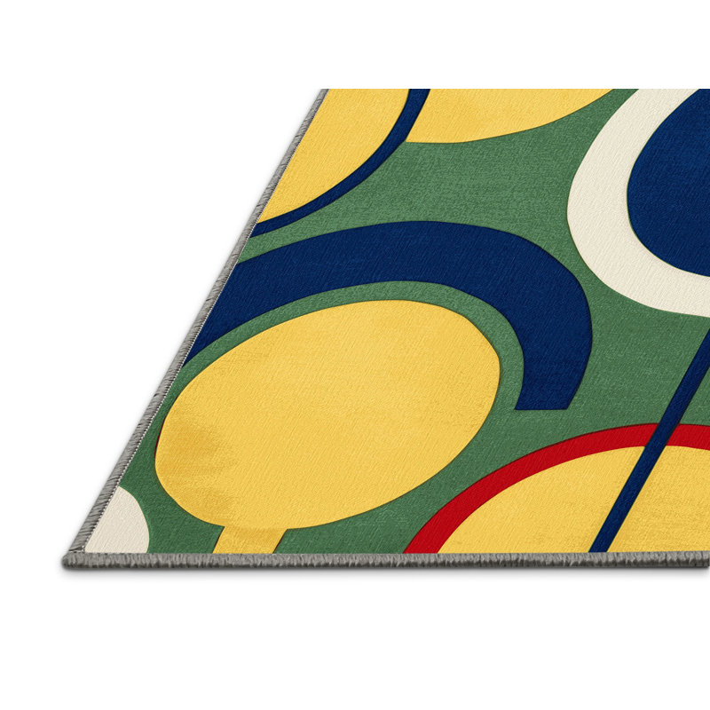Vivid Doodle Rug, Square 5'