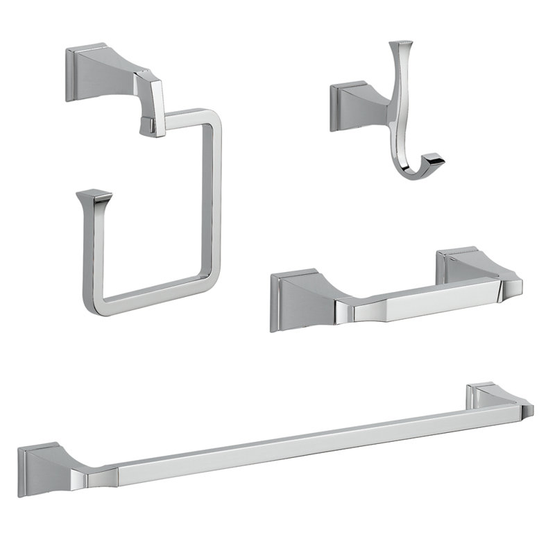 Dryden 4 - Piece Bathroom Hardware Set, Chrome