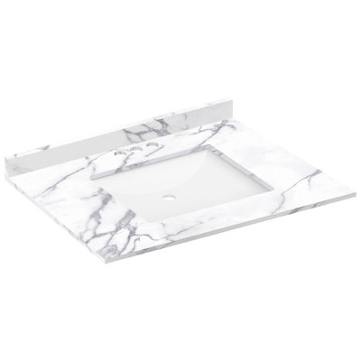 31 Quartz Material 1 Single Bathroom Vanity Top Yes Sink