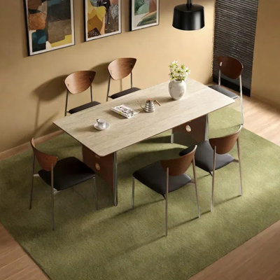 Rectangular family dining table