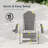 Set of 2 Folding Adirondack Chairs, All-Weather HDPE Plastic 3-Position Adjustable Outdoor Chair with Retractable Ottoman for Patio Deck Backyard Fire Pit-725912497